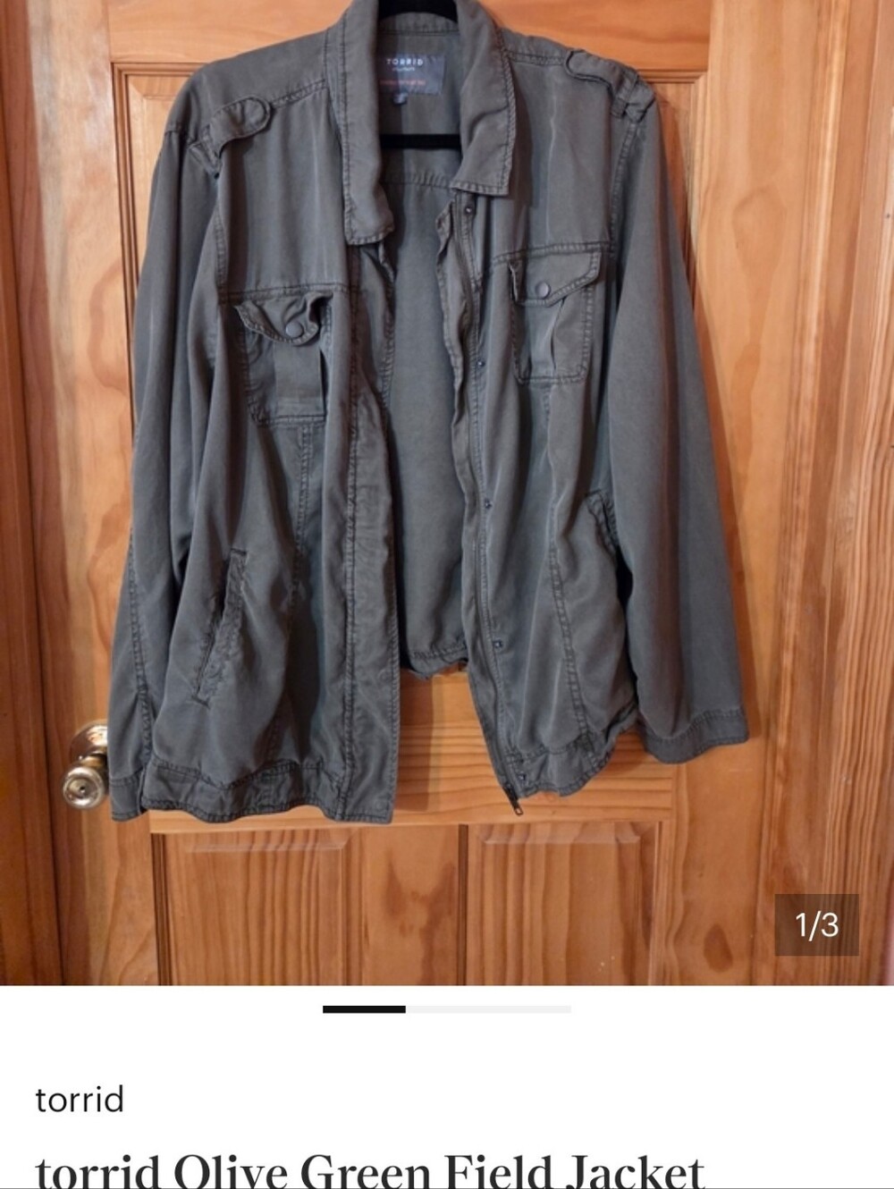 torrid Olive Green Field Jacket - Picture 4 of 6